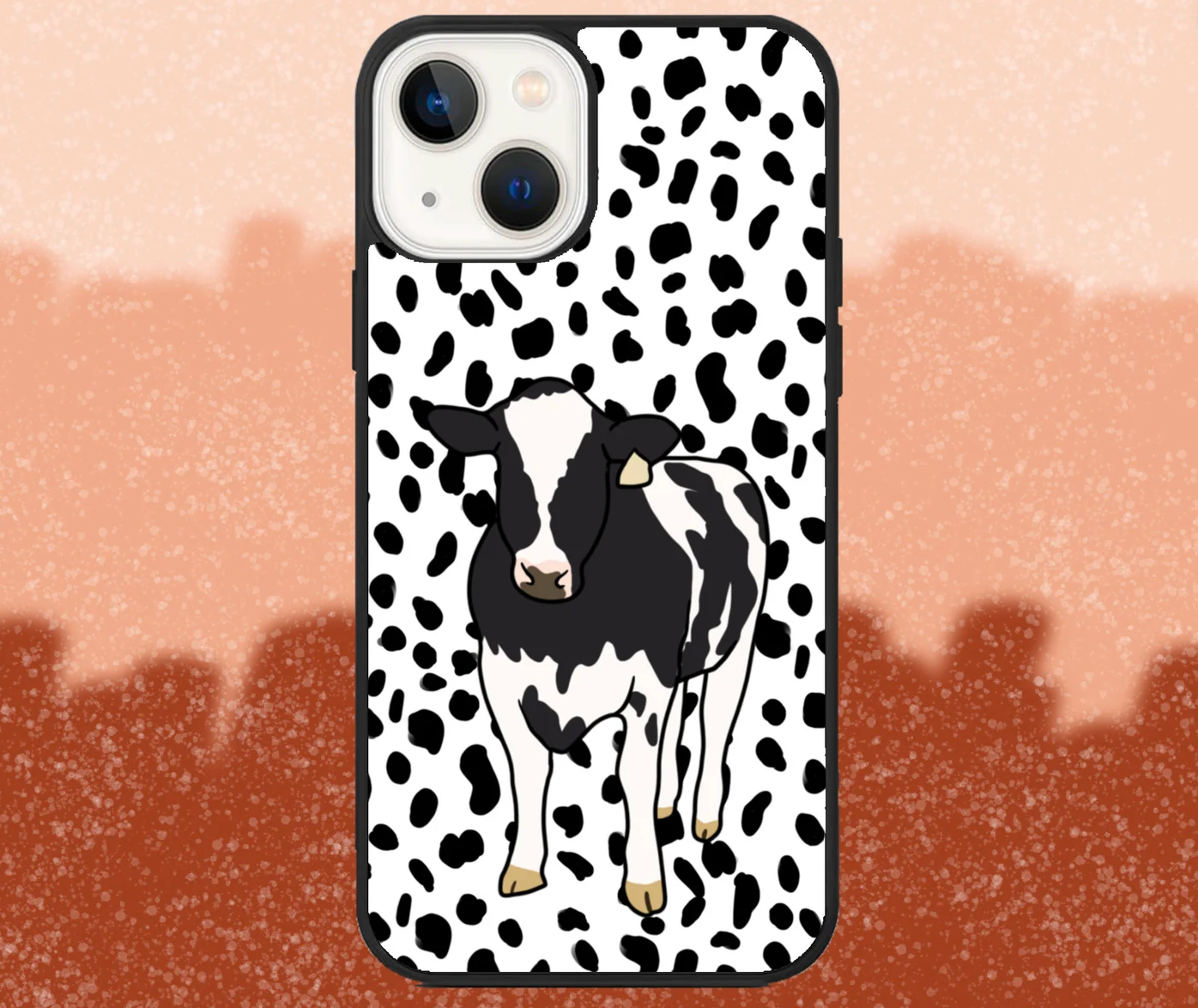 Holstein Dairy Steer Dalmatian Print iPhone Case