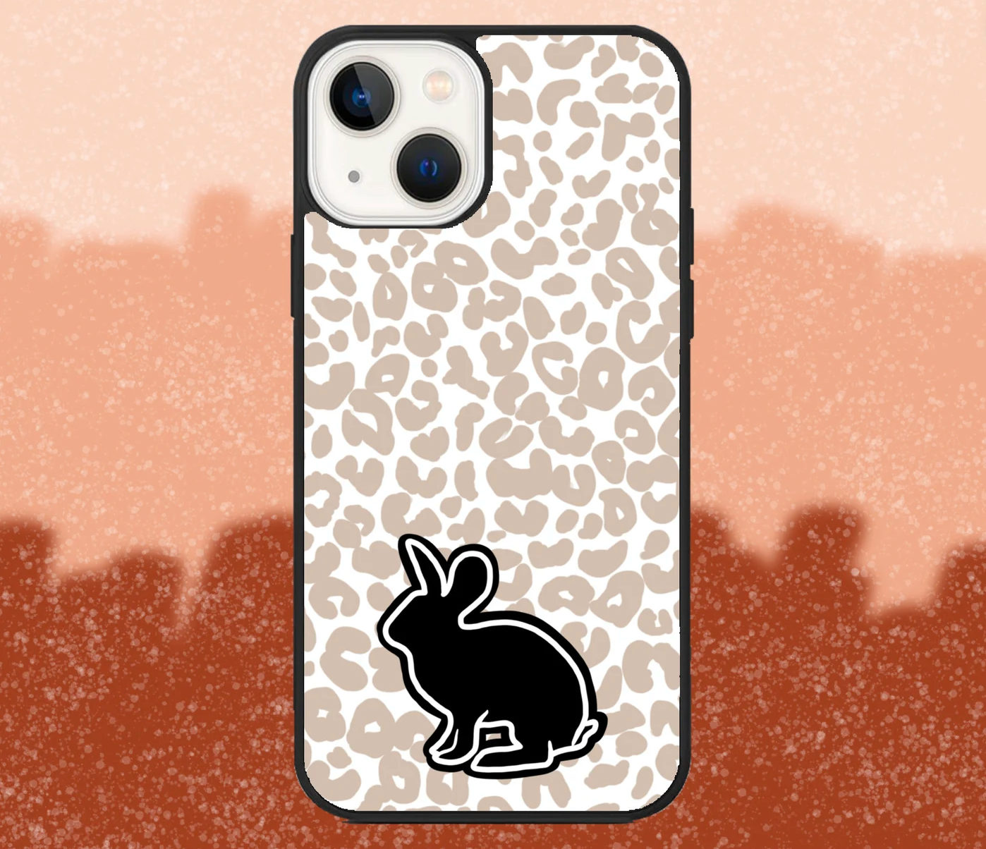 Rabbit Leopard Print iPhone Case