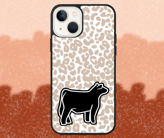 Black Market Steer Leopard Print iPhone Case