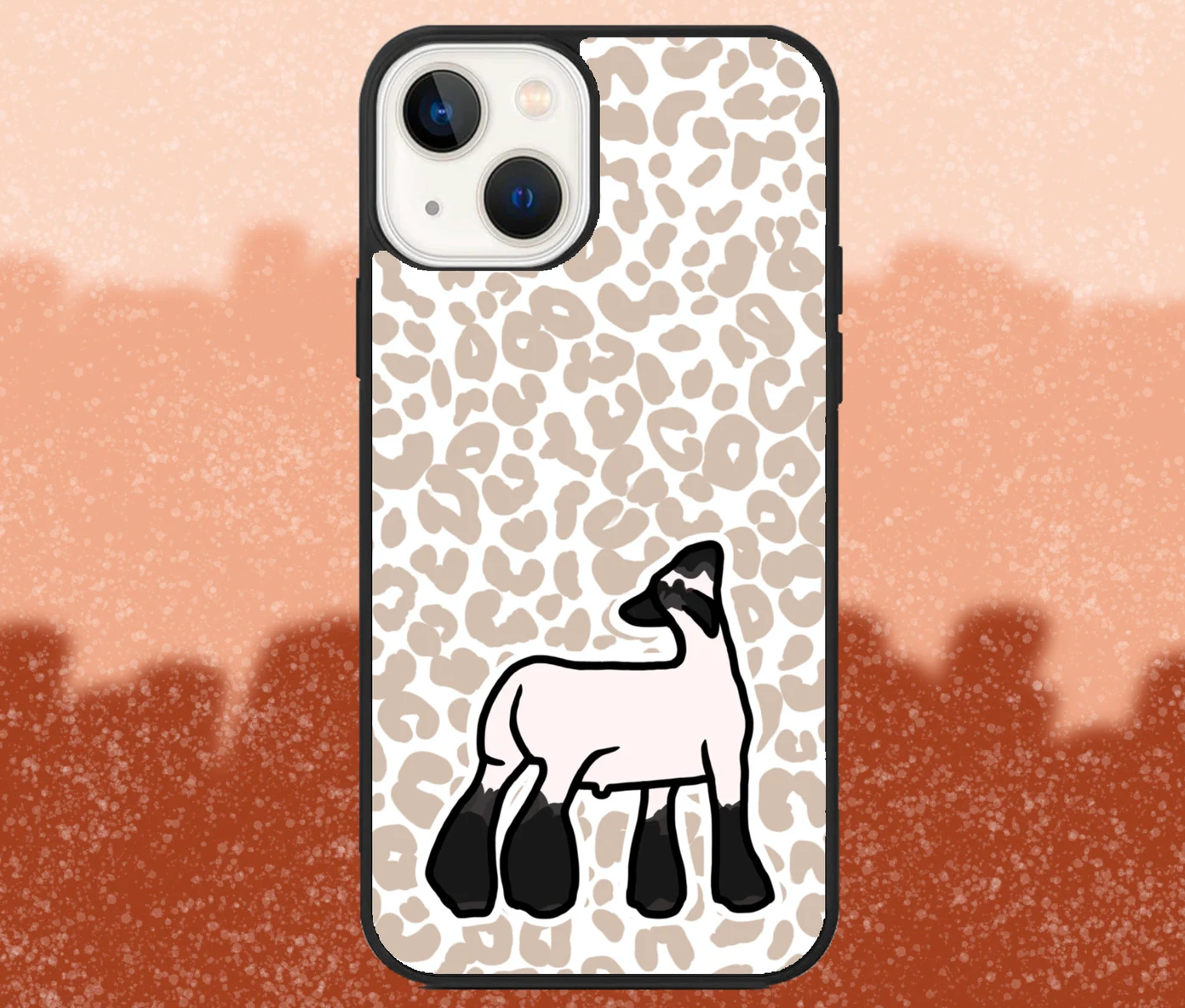 White Market Lamb Leopard Print iPhone Case