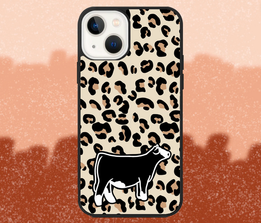 Baldie Beef Heifer Leopard Print iPhone Case