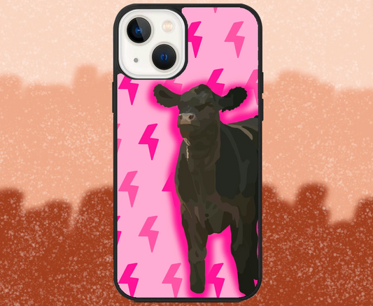 Black Market Steer Pink Lightning Bolt iPhone Case