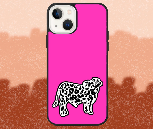 Leopard Print Brahman Pink iPhone Case