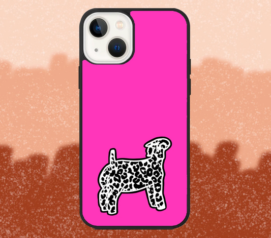 Leopard Print Boer Doe Goat Pink iPhone Case