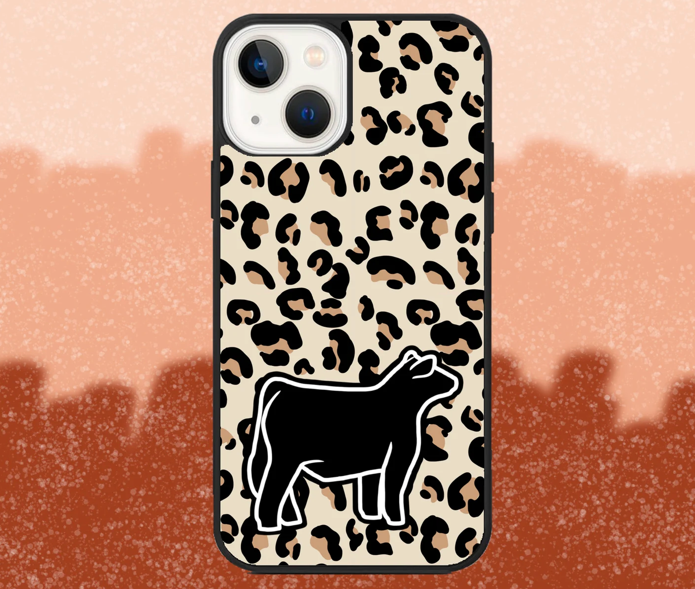 Black Market Steer Leopard Print iPhone Case