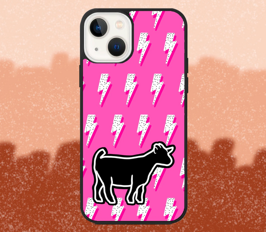 Pygmy Goat Pink Lightning Bolt iPhone Case