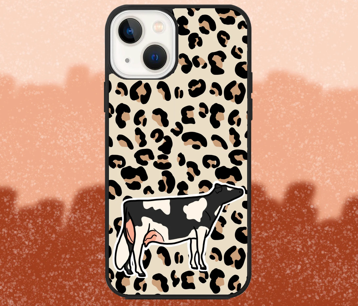 Holstein Dairy Cow Leopard Print iPhone Case