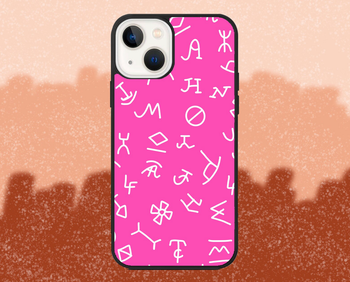 Hot Pink Cattle Brand iPhone Case