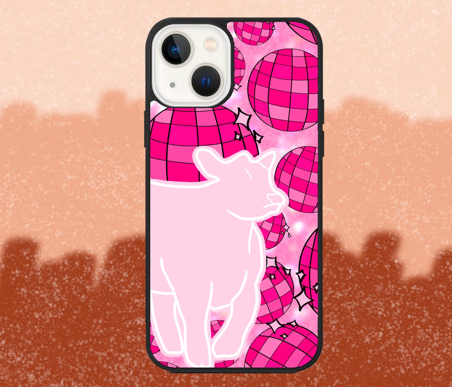 Market Steer Pink Disco Ball iPhone Case